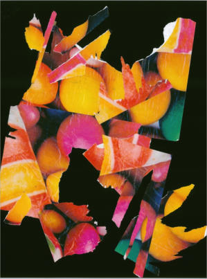 Ref : 15.51 Affiches déchirées collées sur papier. Pieces of posters stuck on cardboard 50/65 cm